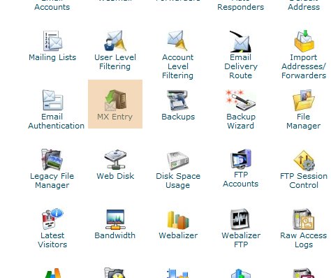 MX at cPanel