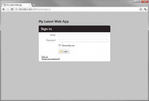 login page