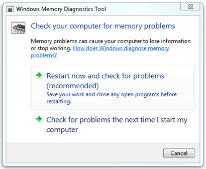 Windows Memory Dignostic