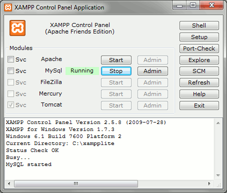 xampp mysql